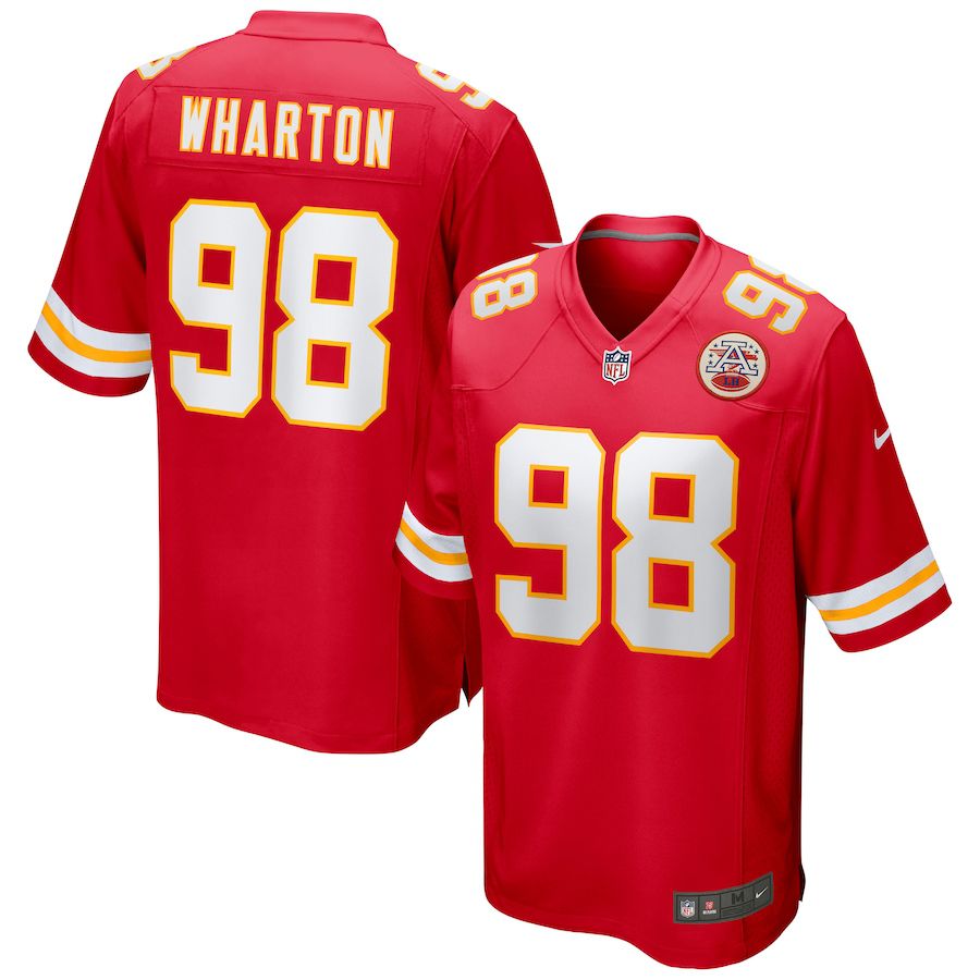 Men Kansas City Chiefs #98 Tershawn Wharton Nike Red Game NFL Jersey